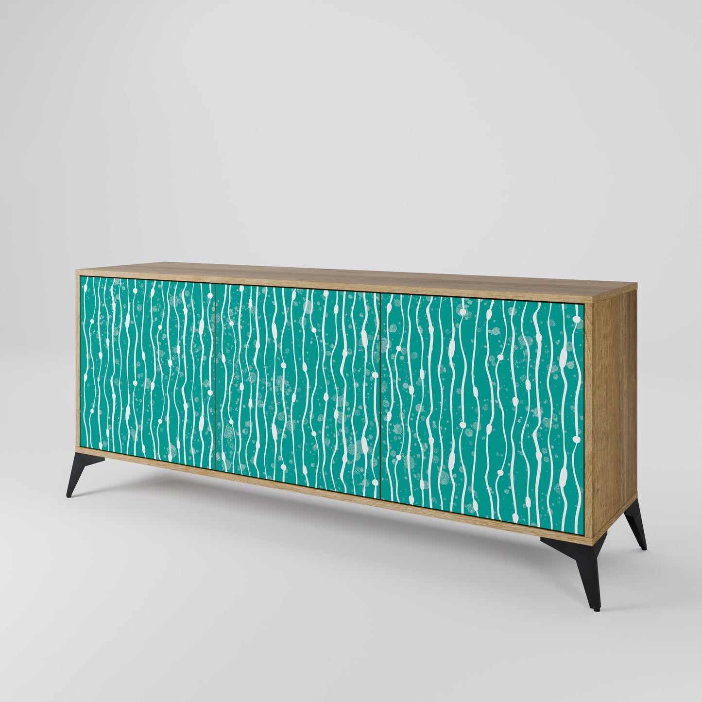 TURQUOISE RAIN 3-türiges Sideboard