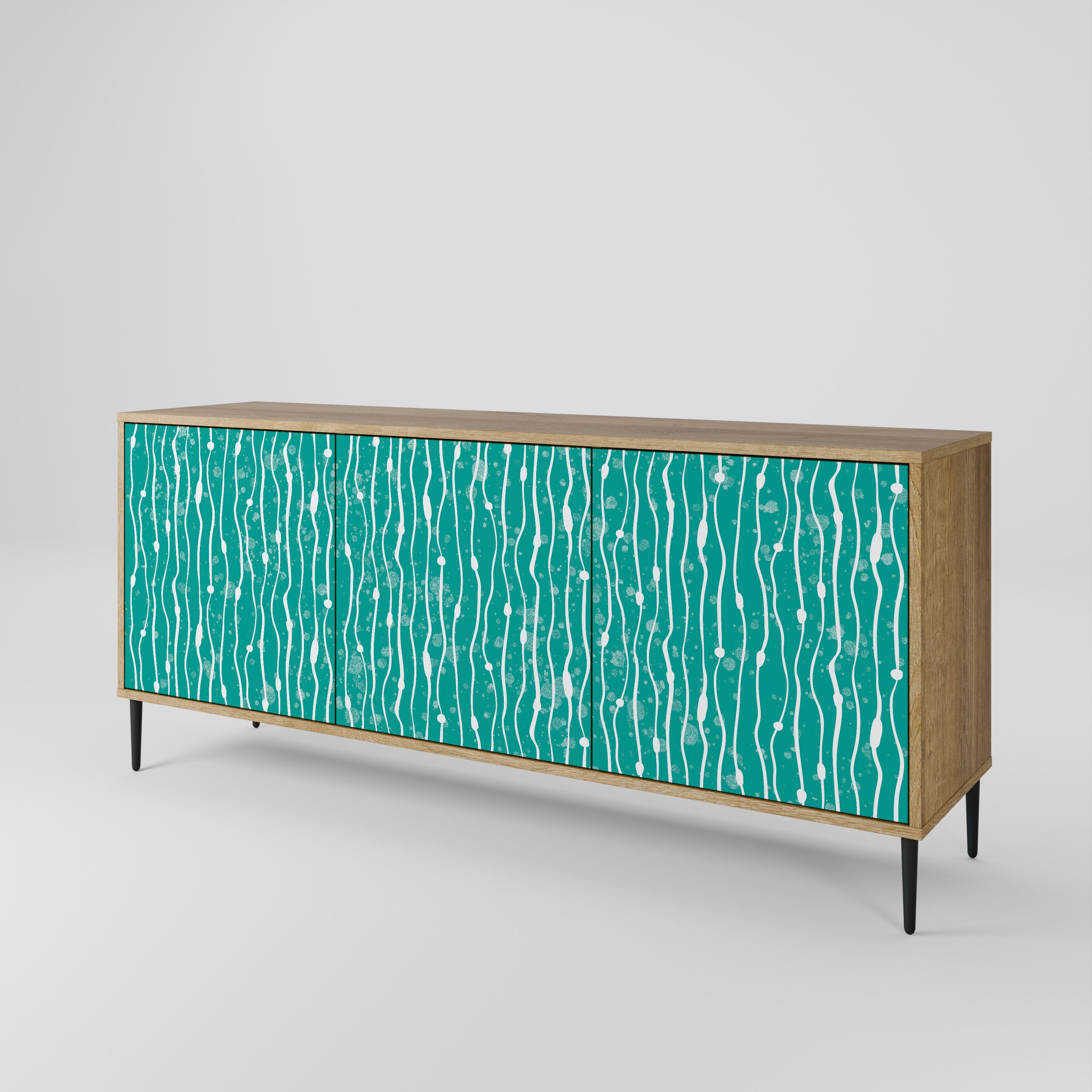 TURQUOISE RAIN 3-türiges Sideboard