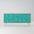 TURQUOISE RAIN 3-Door Sideboard in Oak Effect