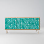 TURQUOISE RAIN 3-Door Sideboard in Oak Effect