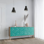 TURQUOISE RAIN 3-Door Sideboard in Oak Effect
