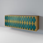 POLYGONS 3-Door Sideboard in Oak Effect