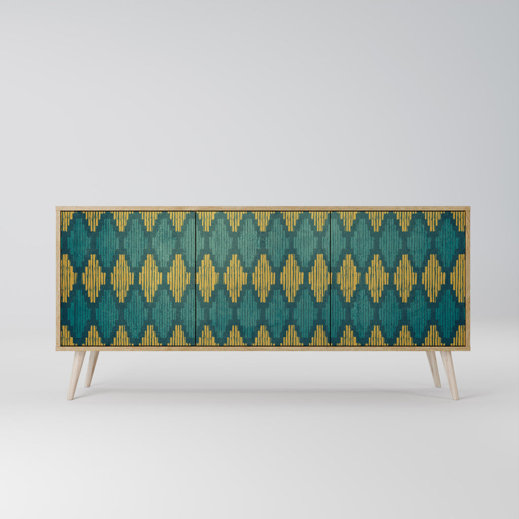 POLYGONS 3-Door Sideboard in Oak Effect
