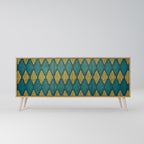 POLYGONS 3-Door Sideboard in Oak Effect