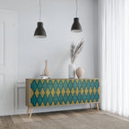 POLYGONS 3-Door Sideboard in Oak Effect