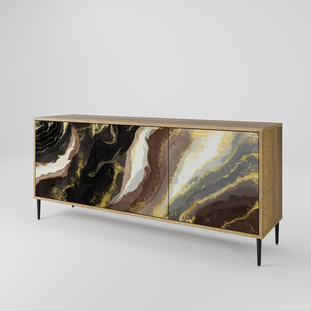 GOLD DUST 3-Door Sideboard in Oak Effect