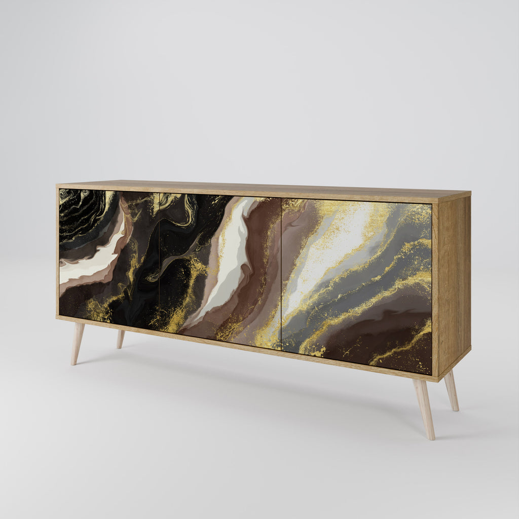 GOLD DUST 3-Door Sideboard in Oak Effect