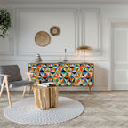 TESSELATE TREASURES 3-Door Sideboard in Oak Effect