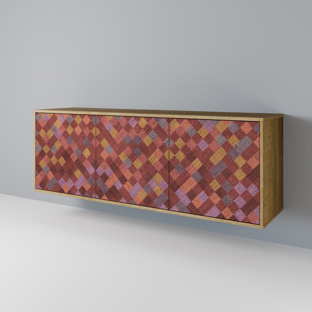PAINTED SQUARES 3-türiges Sideboard