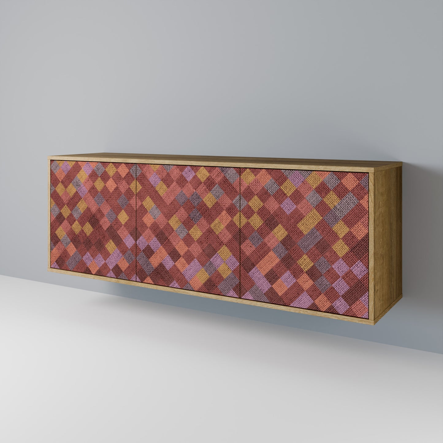 PAINTED SQUARES 3-türiges Sideboard