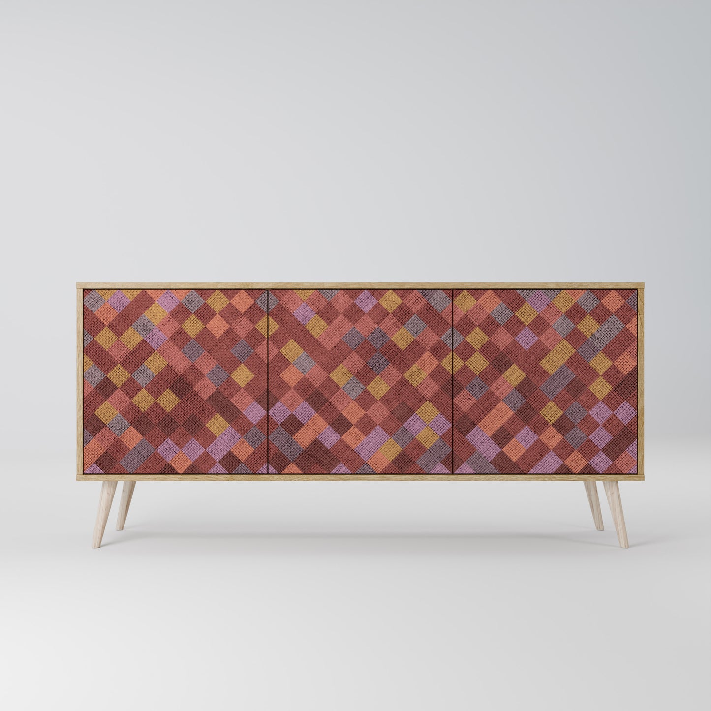 PAINTED SQUARES 3-türiges Sideboard