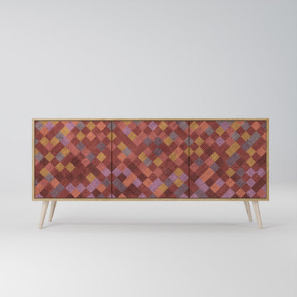 PAINTED SQUARES 3-türiges Sideboard