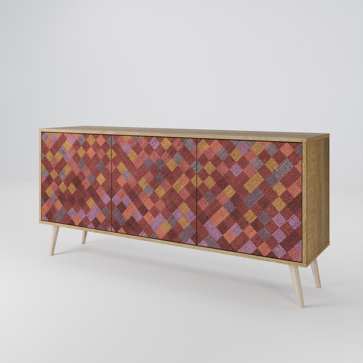 PAINTED SQUARES 3-türiges Sideboard