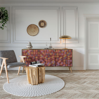 PAINTED SQUARES 3-türiges Sideboard
