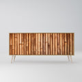 NATURAL WOOD 3-Door Sideboard in Oak Effect