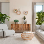 NATURAL WOOD 3-Door Sideboard in Oak Effect