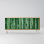 NATURAL GREEN 3-Door Sideboard in Oak Effect