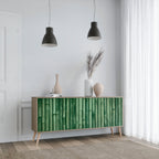 NATURAL GREEN 3-Door Sideboard in Oak Effect