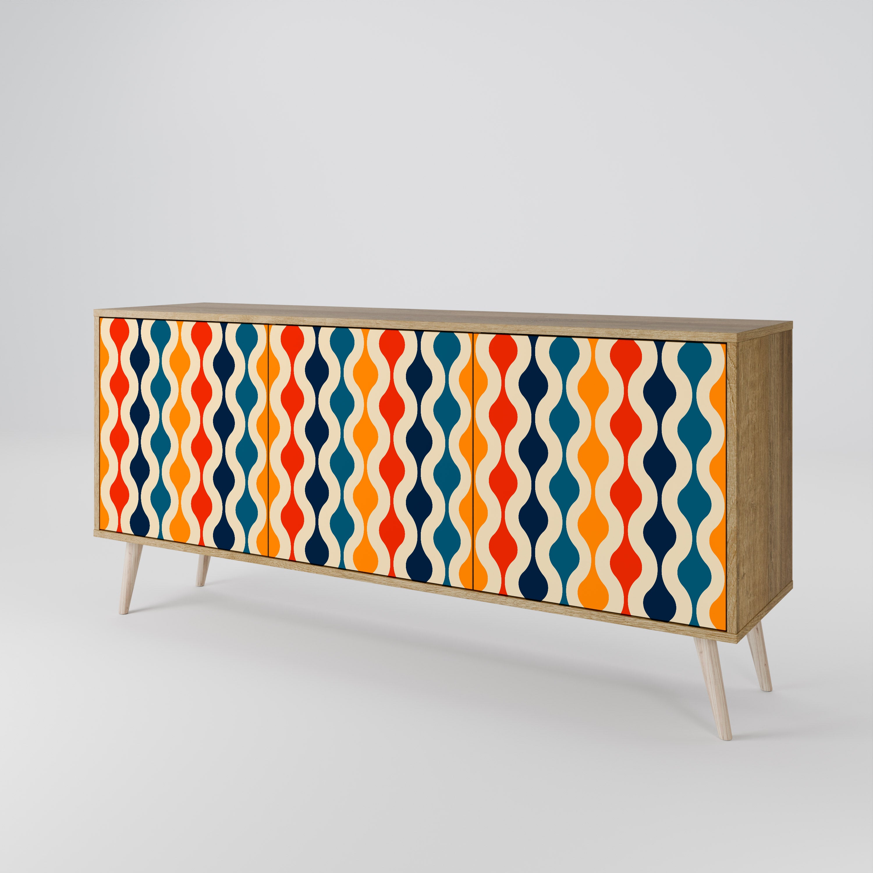 COLORFUL NOSTALGIA 3-türiges Sideboard
