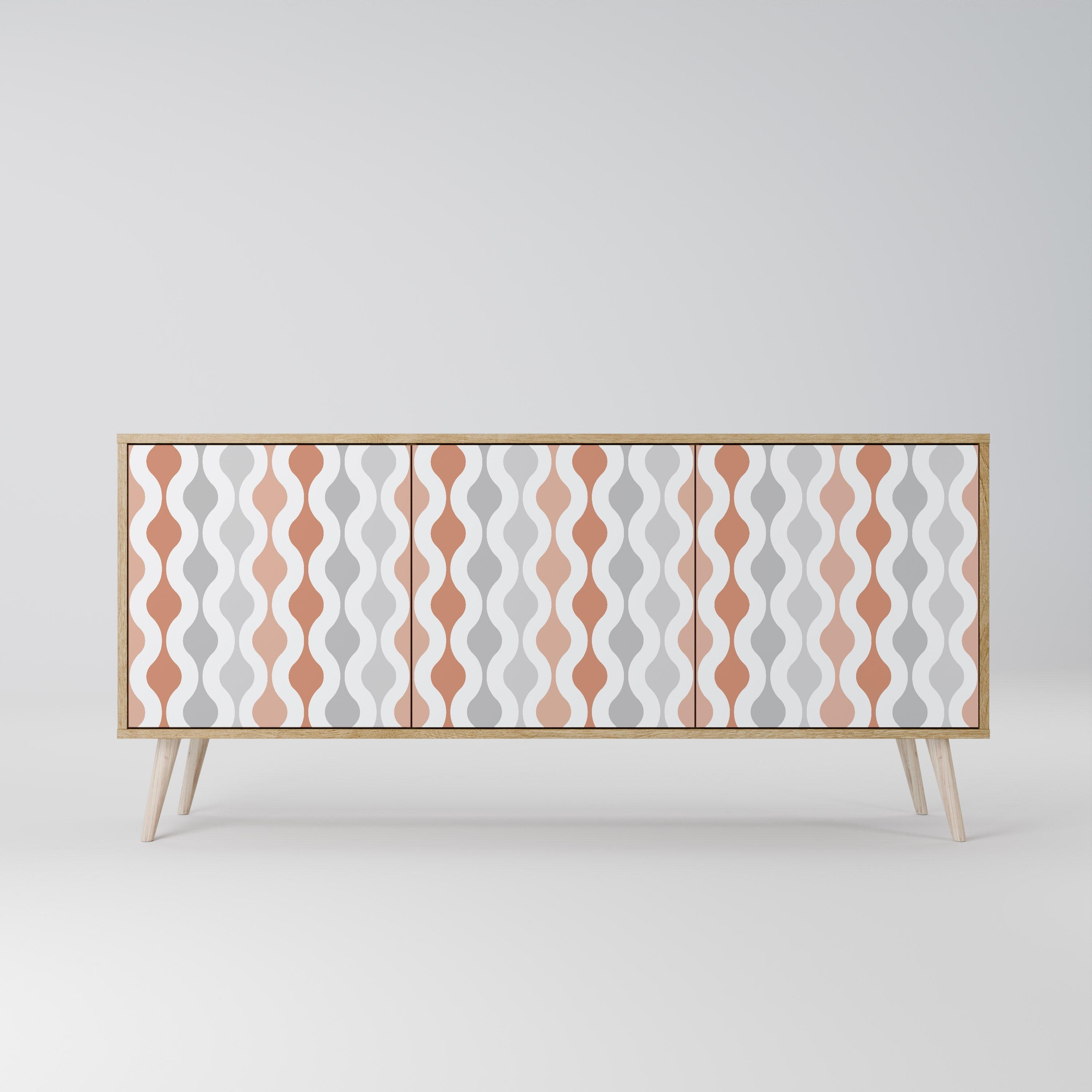 HAZY NOSTALGIA 3-Door Sideboard in Oak Effect