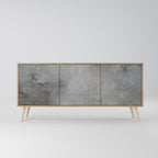 CONCRETE WALL 3-Door Sideboard in Oak Effect