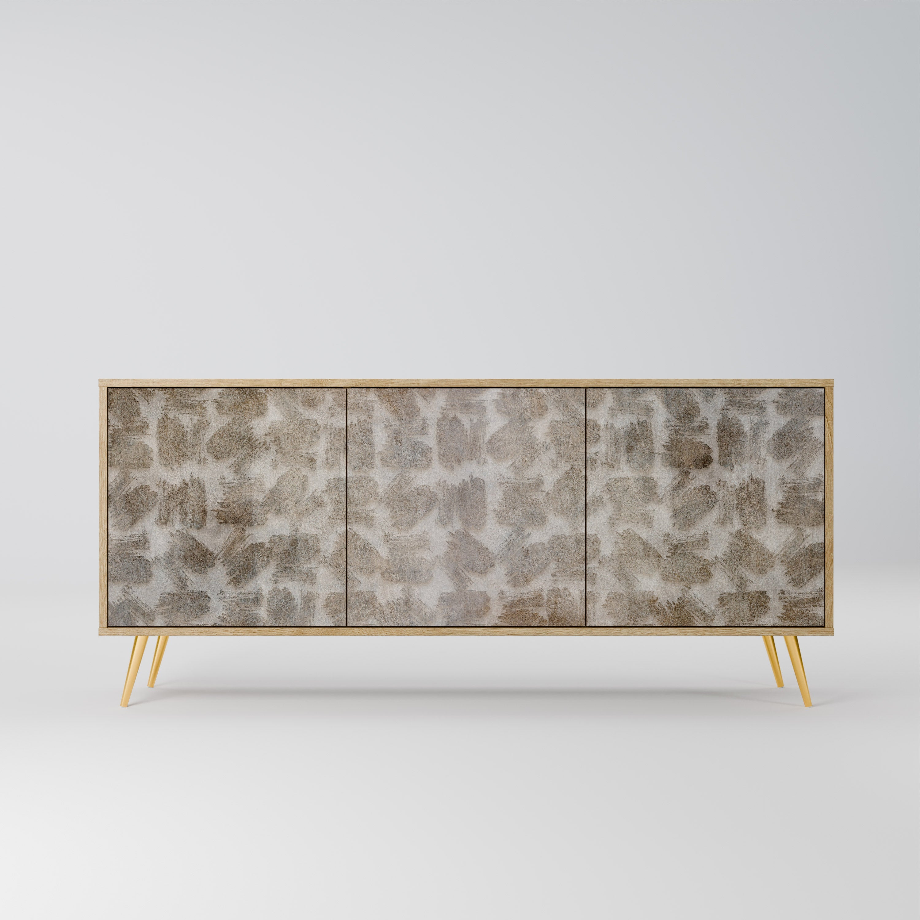 SLIGHTLY BLURRED 3-Door Sideboard in Oak Effect