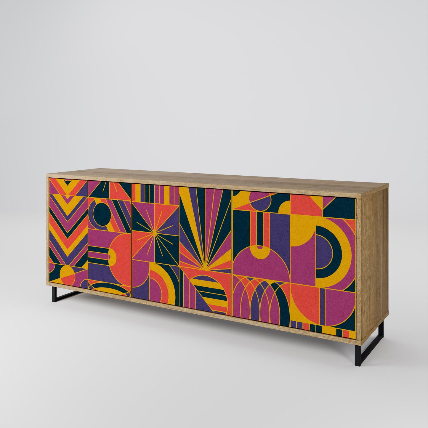ELECTRIC PATTERNS 3-türiges Sideboard