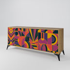 ELECTRIC PATTERNS 3-Door Sideboard in Oak Effect