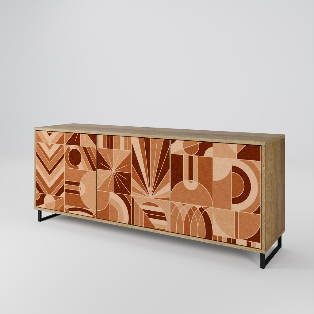 PRISM MOSAIC 3-Door Sideboard in Oak Effect