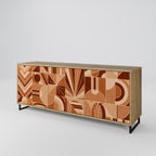 PRISM MOSAIC 3-Door Sideboard in Oak Effect