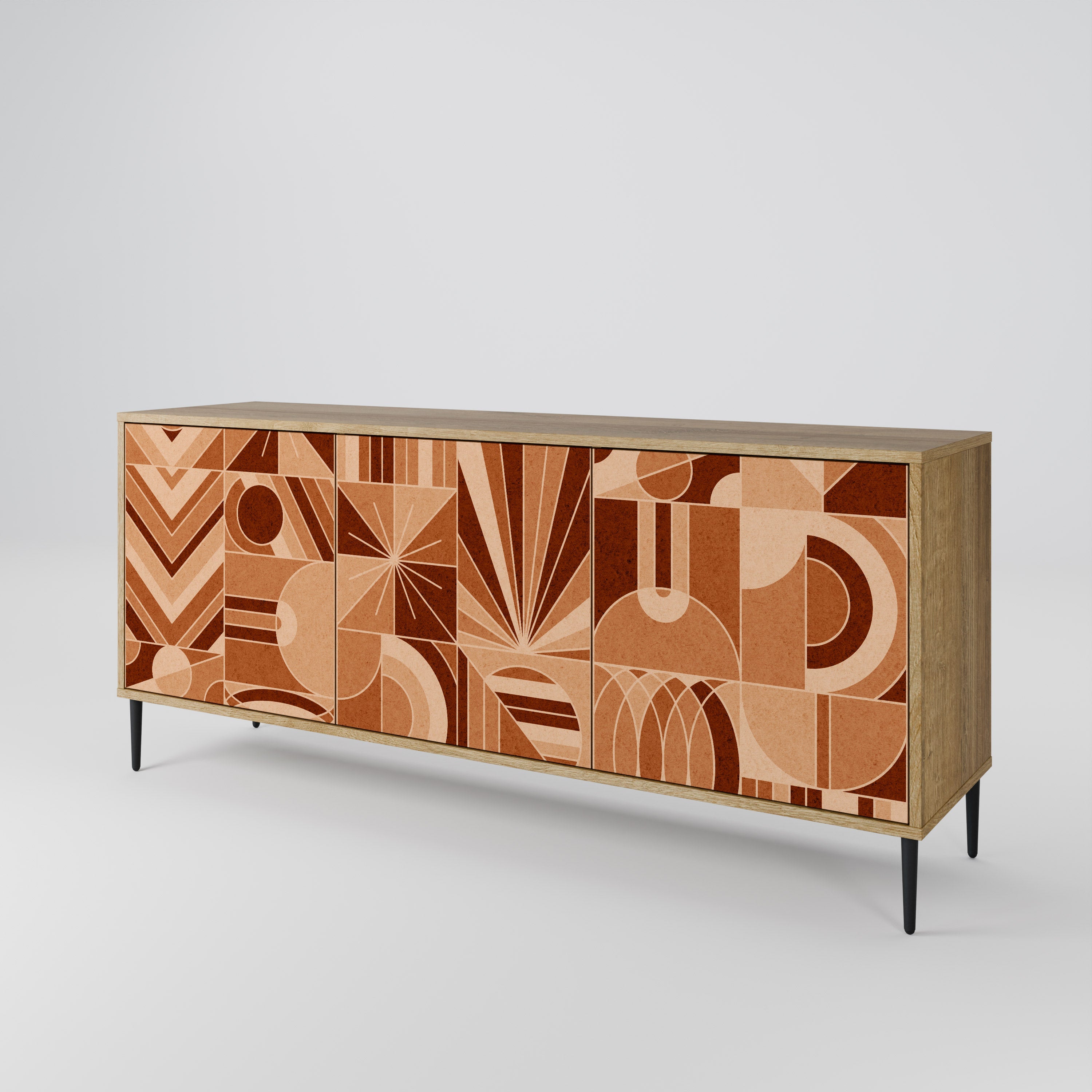 PRISM MOSAIC 3-Door Sideboard in Oak Effect