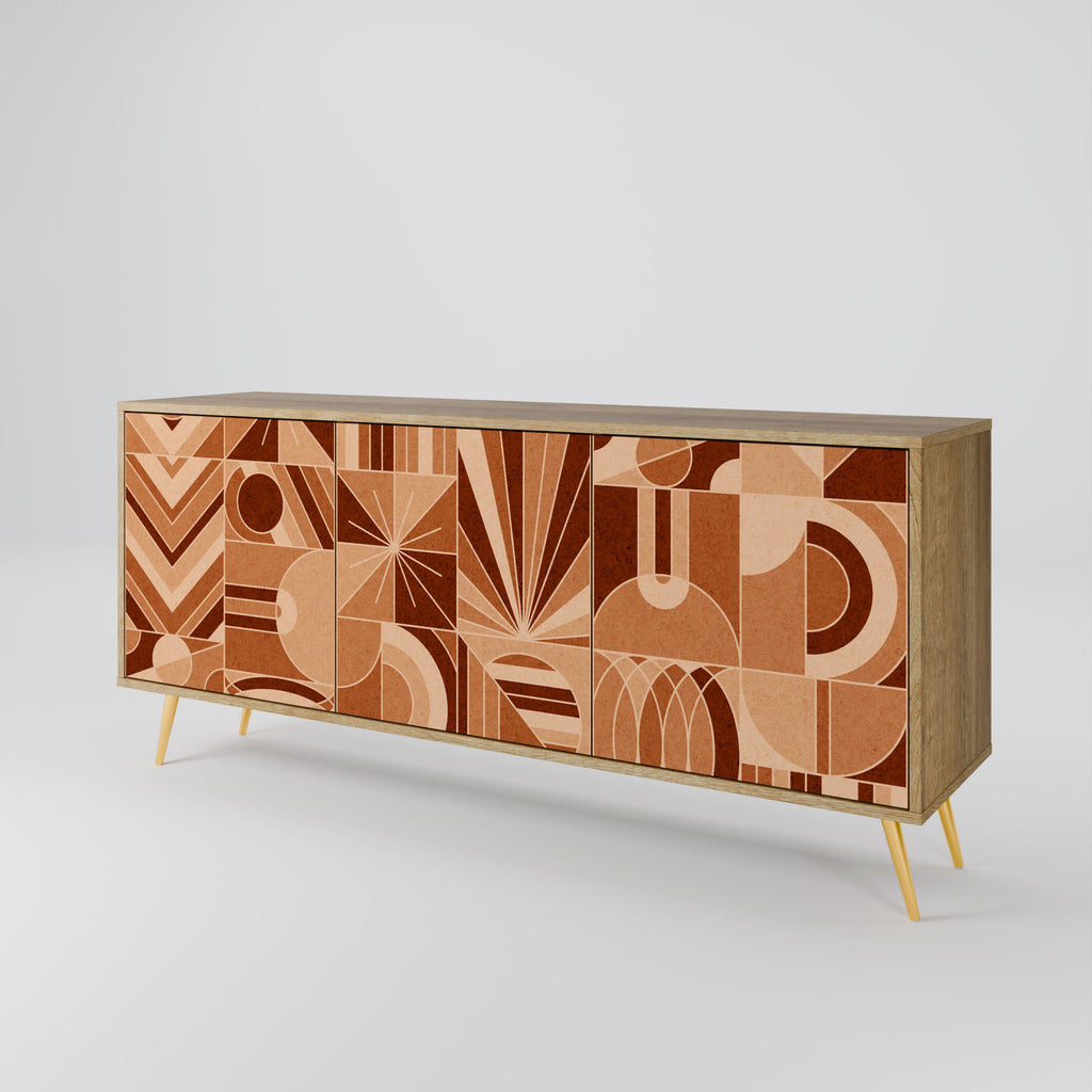 PRISM MOSAIC 3-Door Sideboard in Oak Effect