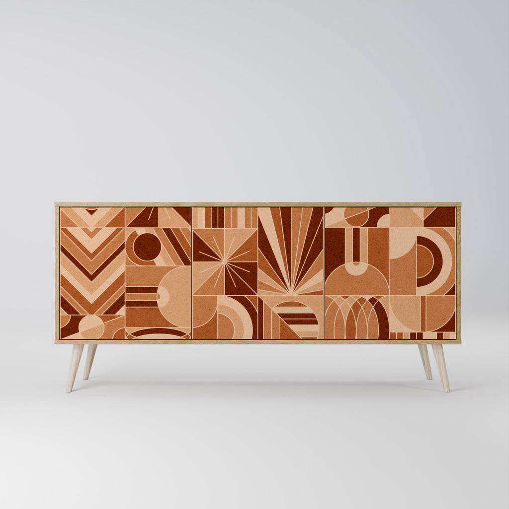 PRISM MOSAIC 3-Door Sideboard in Oak Effect