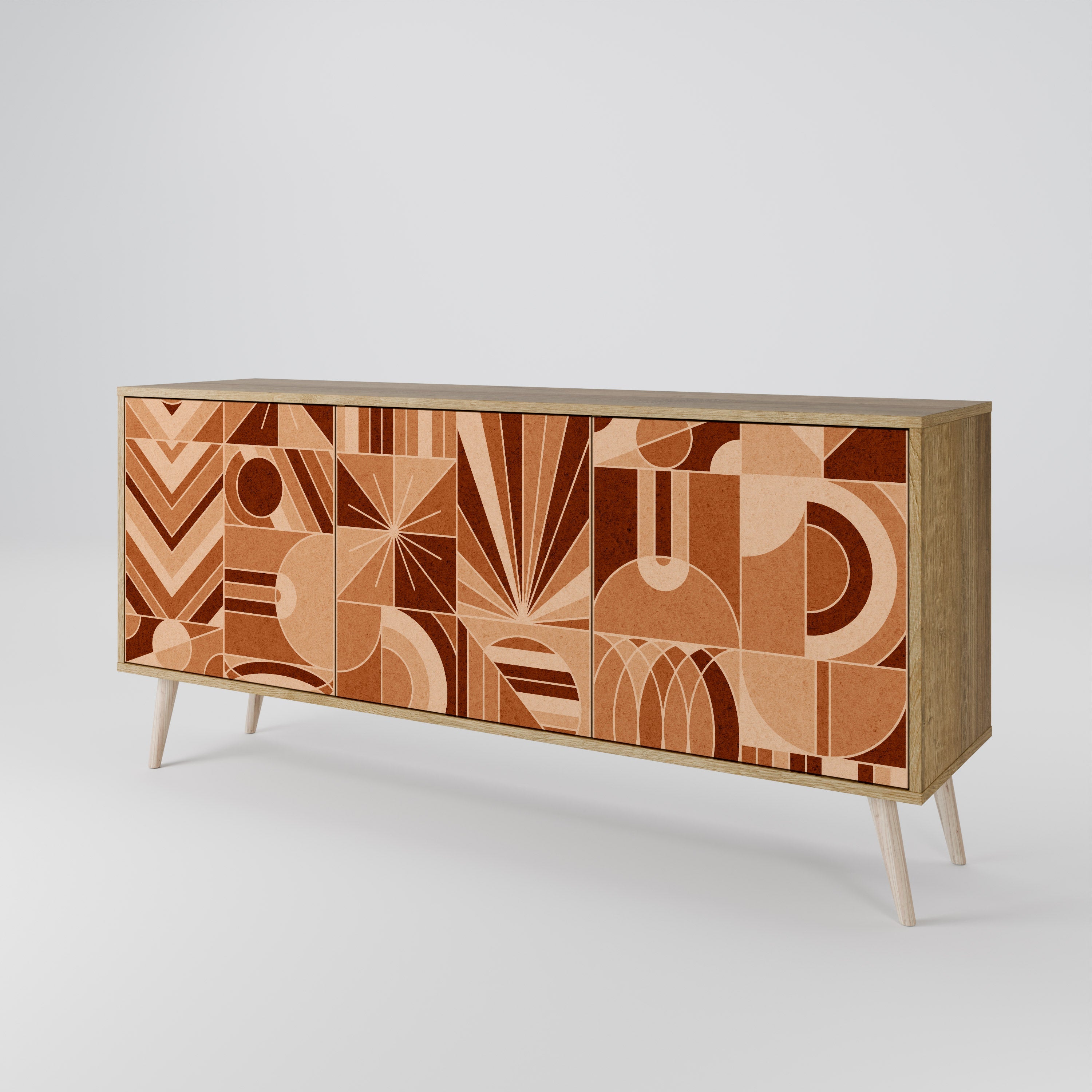 PRISM MOSAIC 3-Door Sideboard in Oak Effect