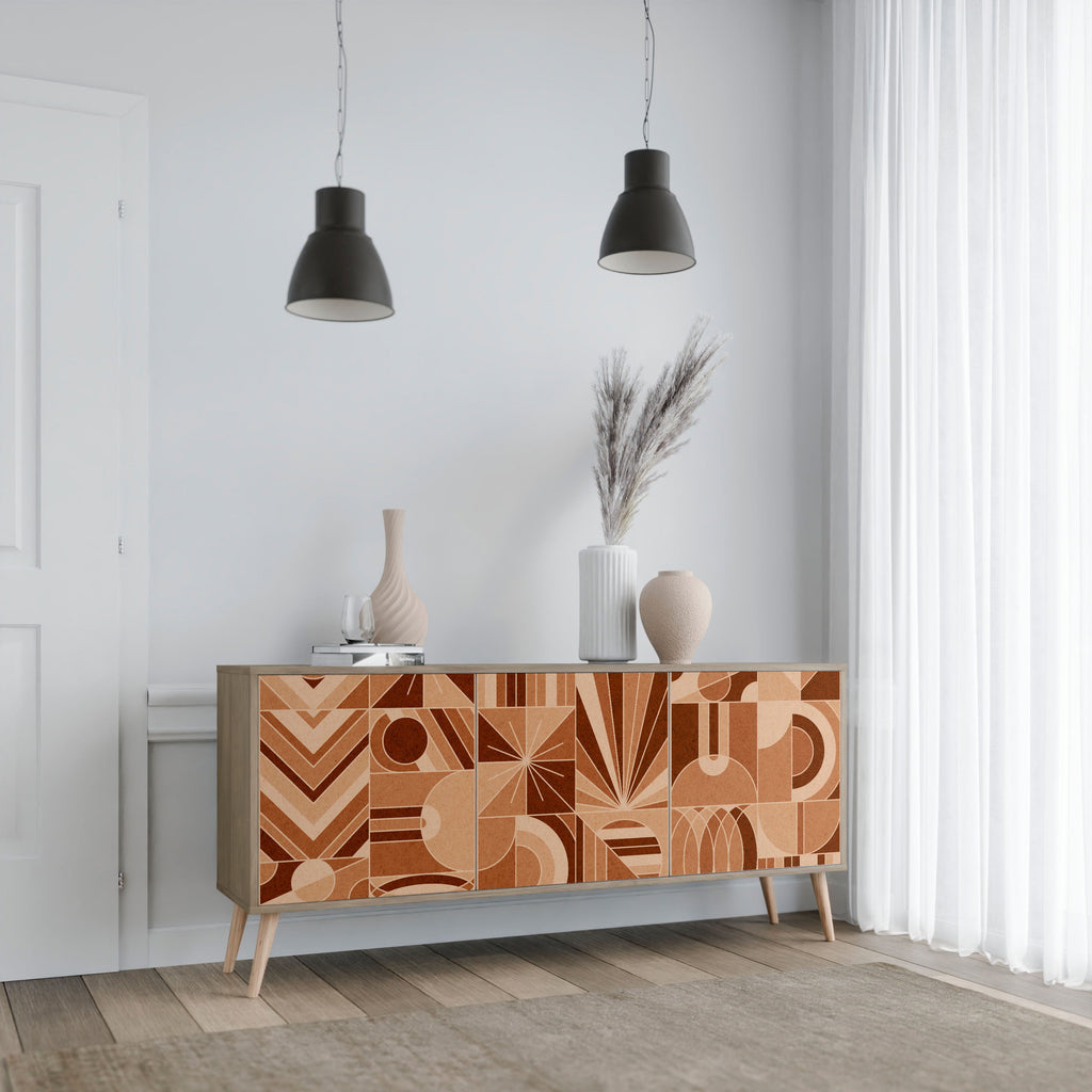 PRISM MOSAIC 3-Door Sideboard in Oak Effect