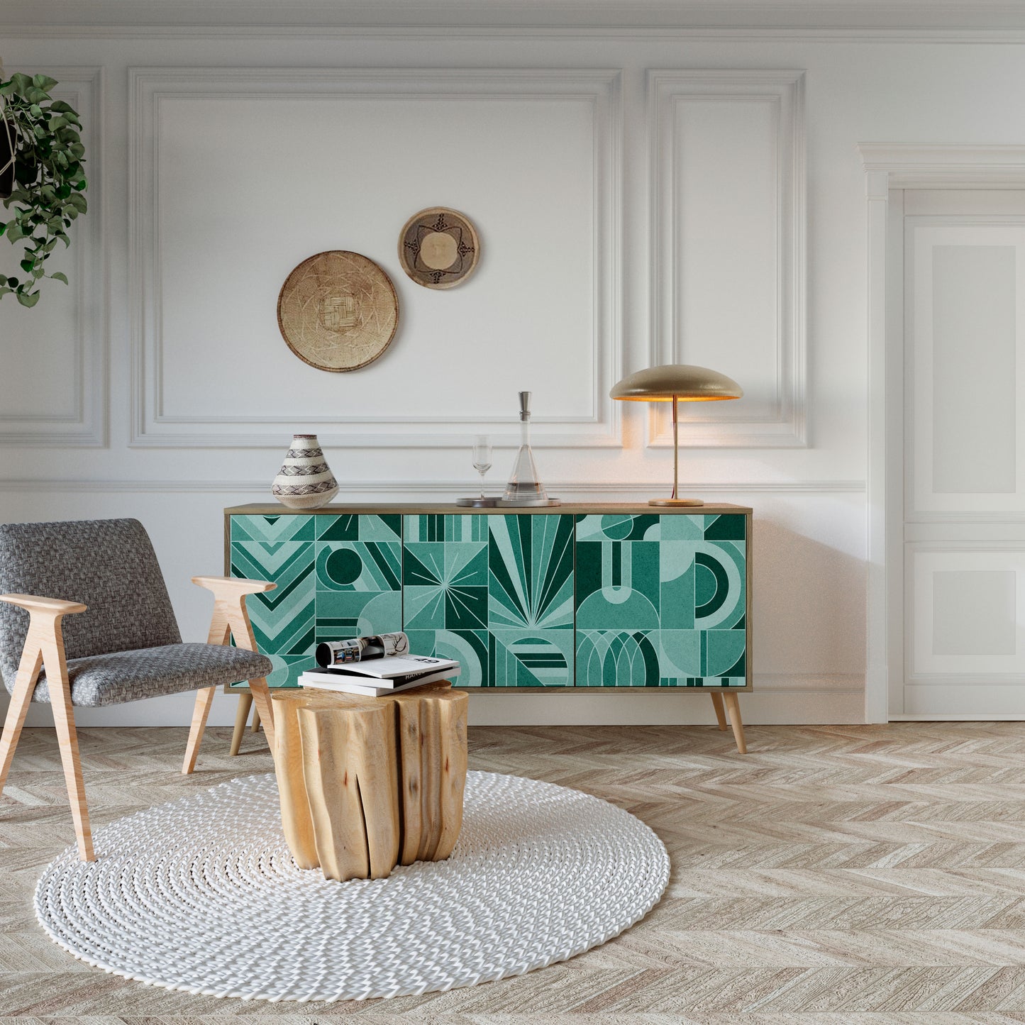 HARMONIC GRID 3-türiges Sideboard