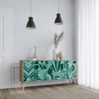 HARMONIC GRID 3-Door Sideboard in Oak Effect