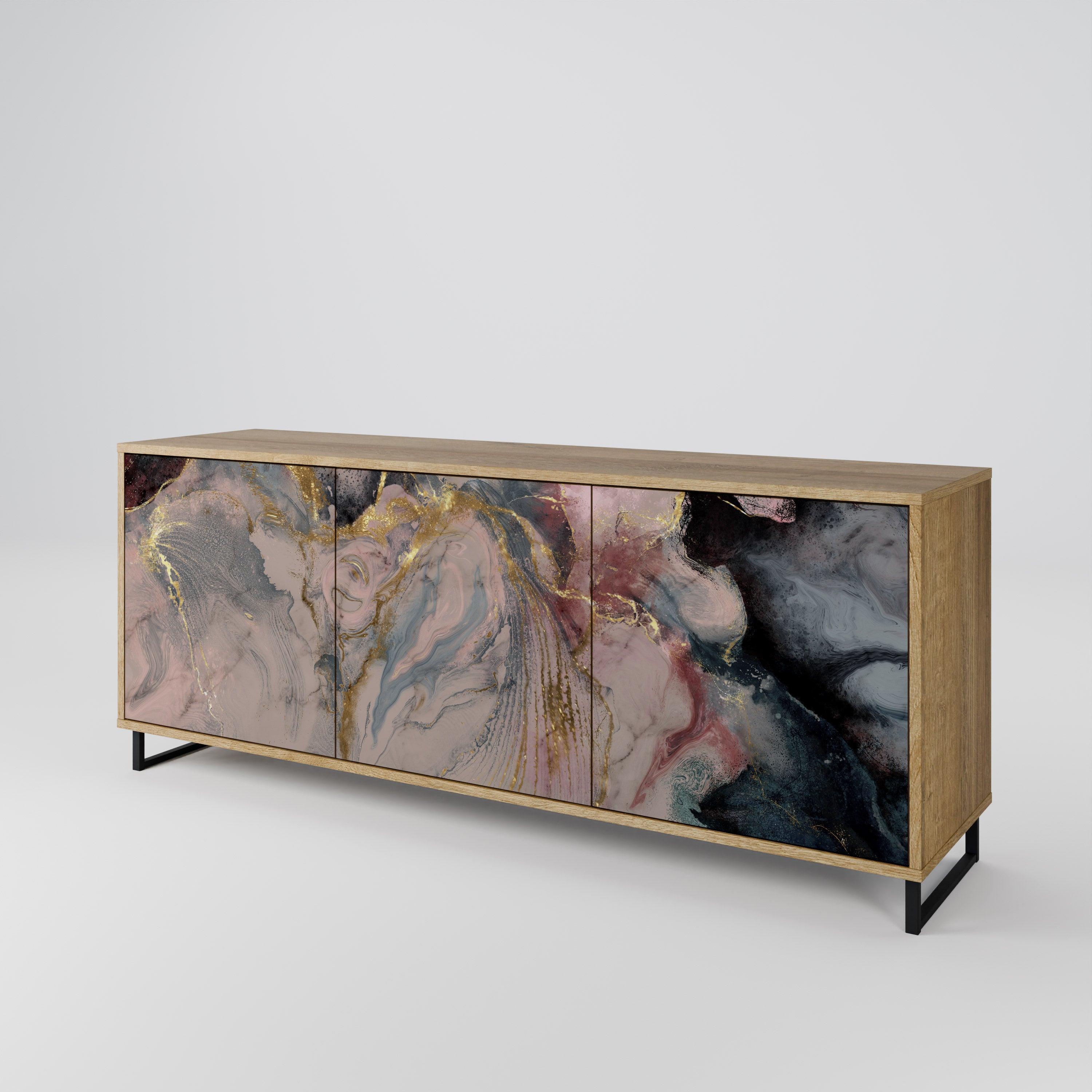 GILDED SWIRLS 3-Door Sideboard