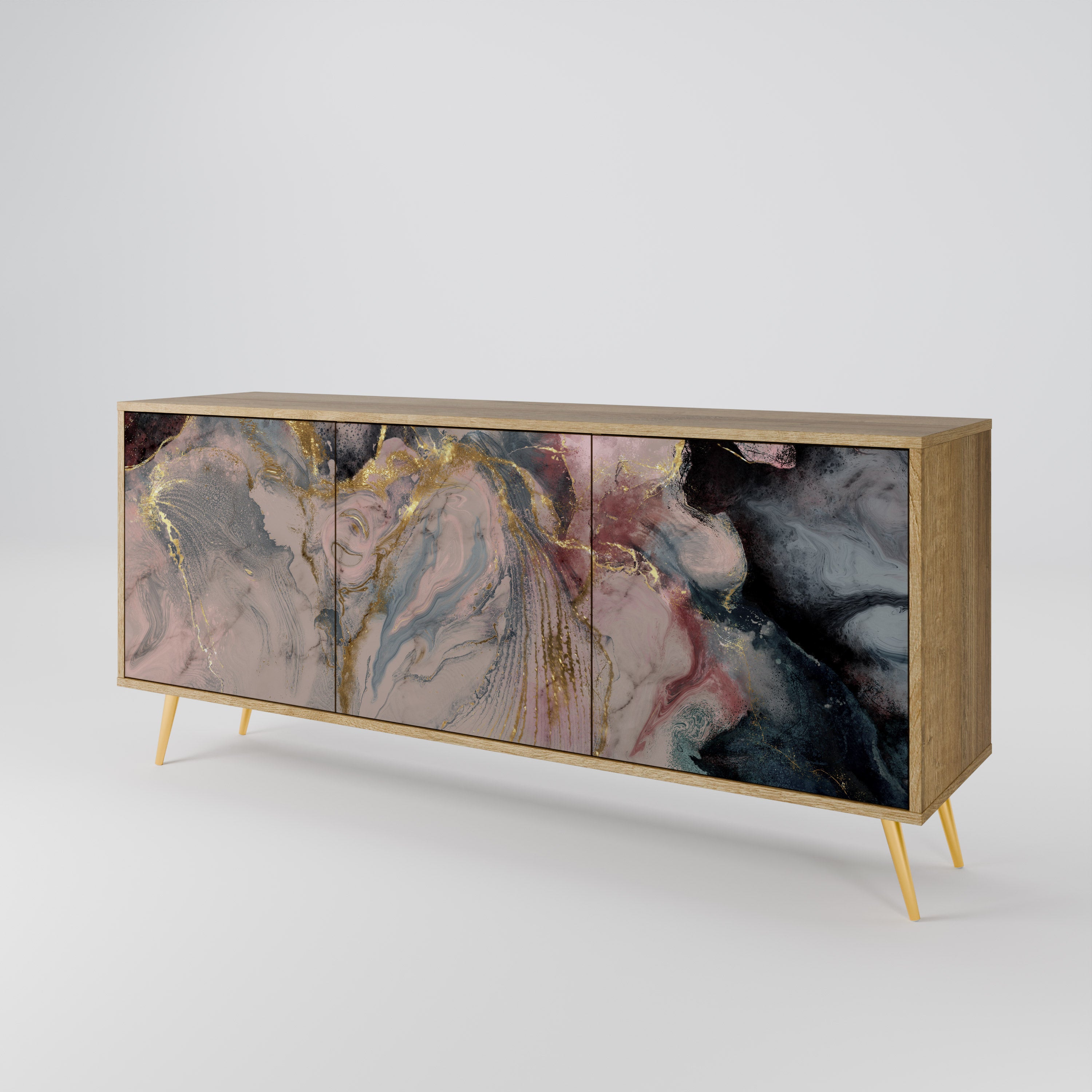 GILDED SWIRLS 3-Door Sideboard