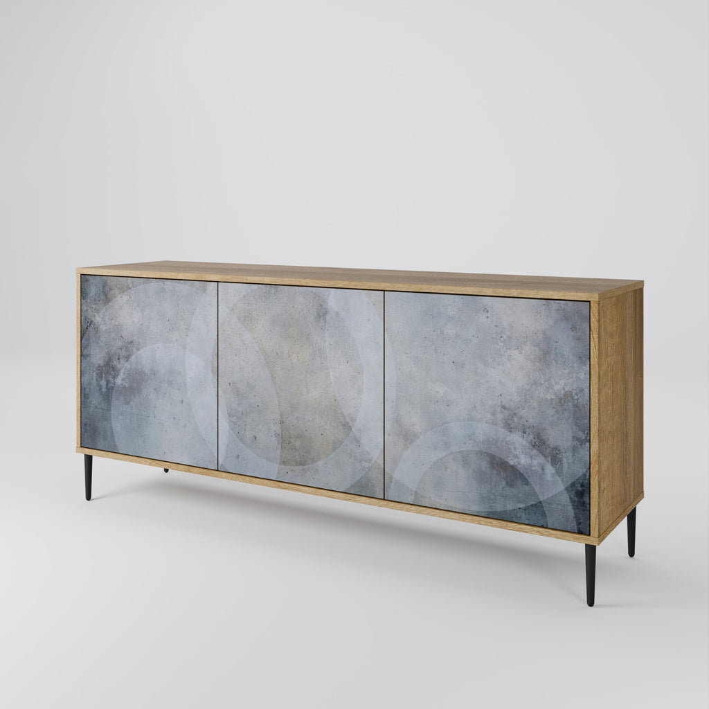 MUTED ARC 3-Door Sideboard in Oak Effect