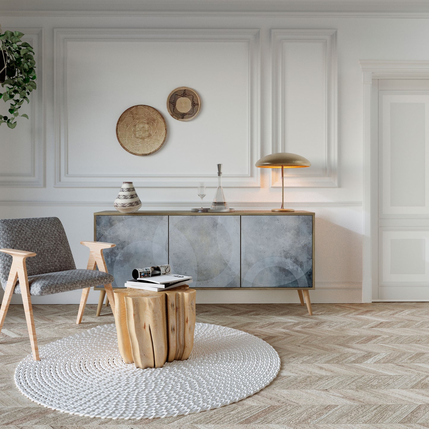 MUTED ARC 3-türiges Sideboard