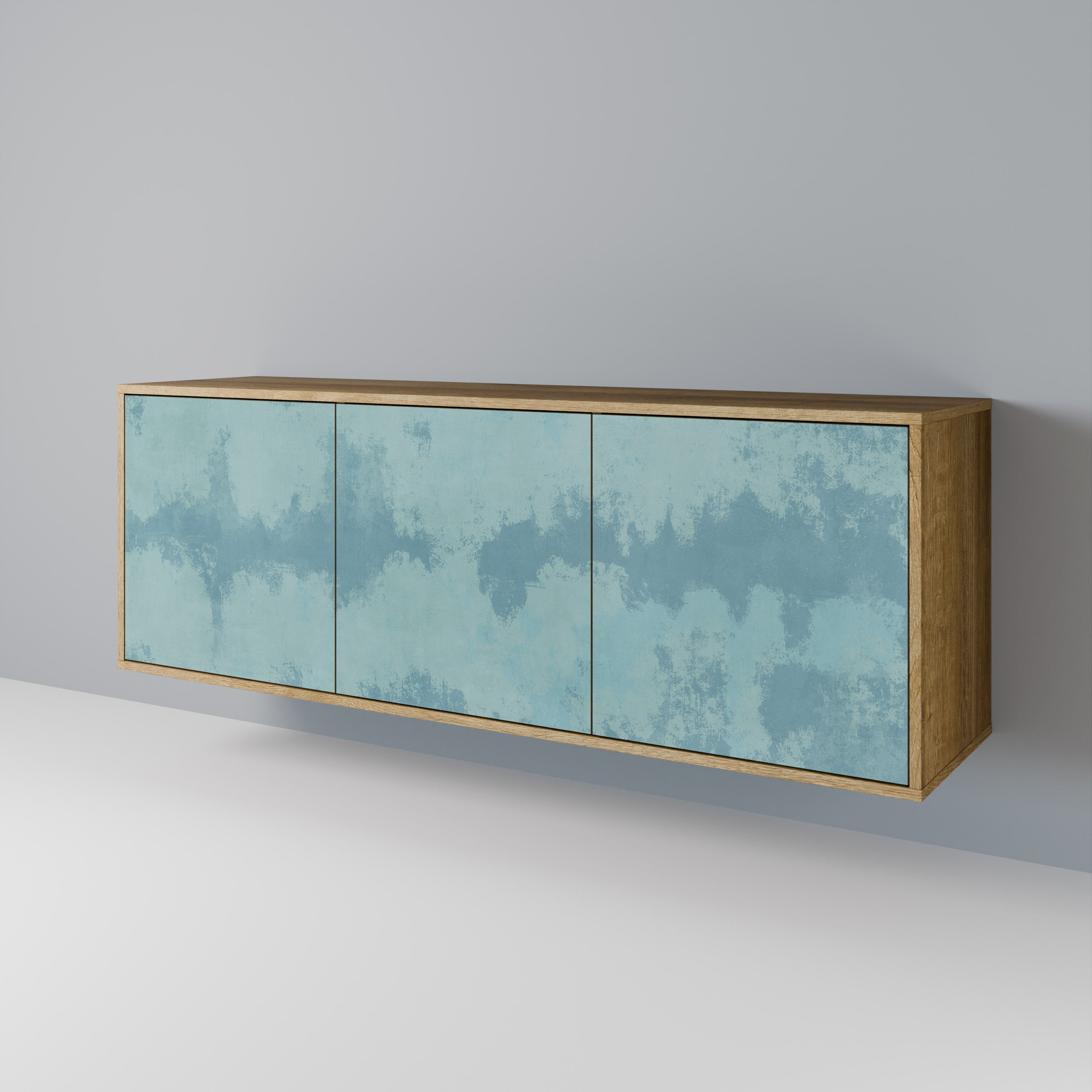 SKY WASH 3-Door Sideboard in Oak Effect