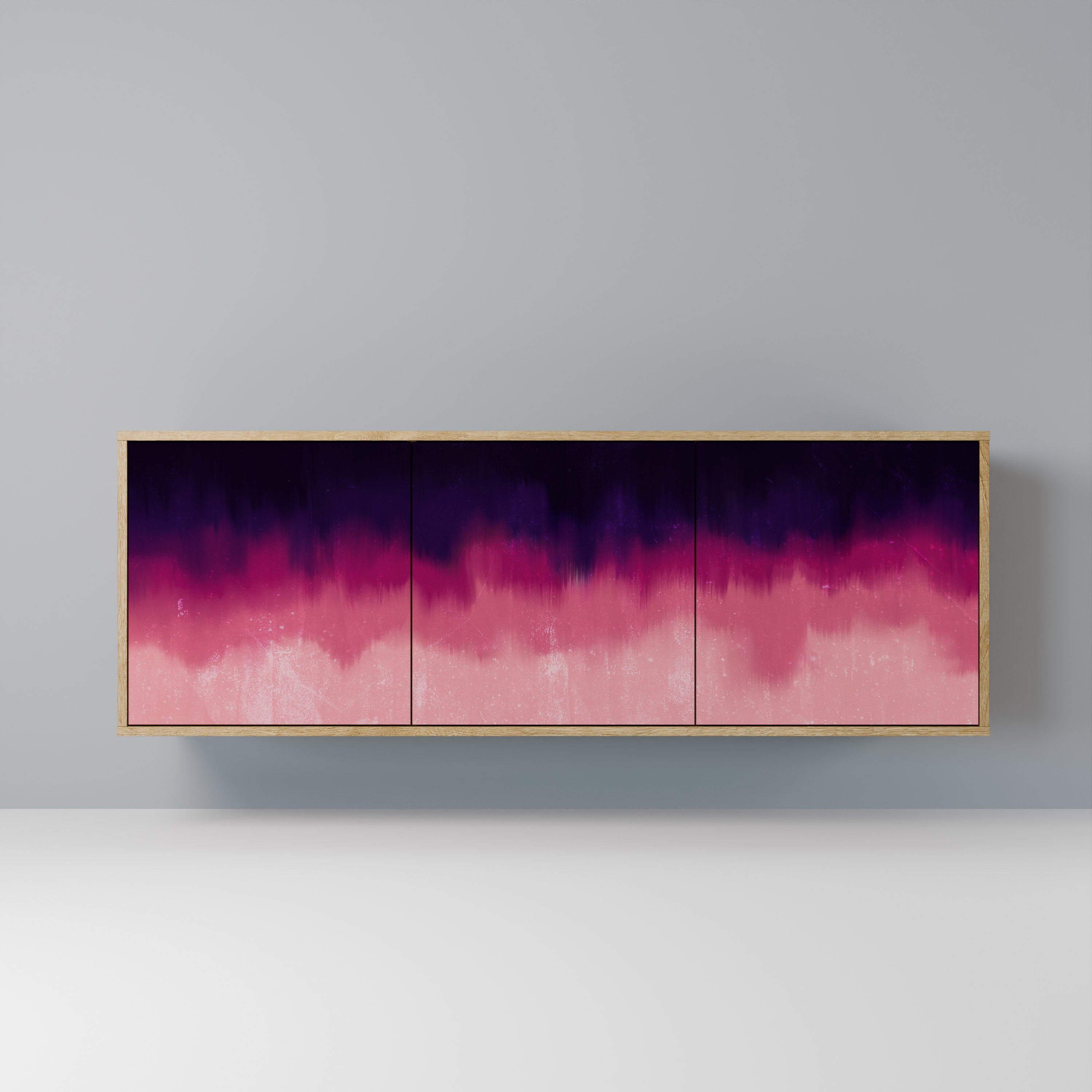 AURORA BOREALIS 3-Door Sideboard in Oak Effect