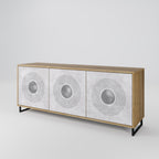 SOLID CIRCLES 3-Door Sideboard in Oak Effect