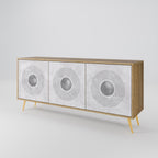 SOLID CIRCLES 3-Door Sideboard in Oak Effect