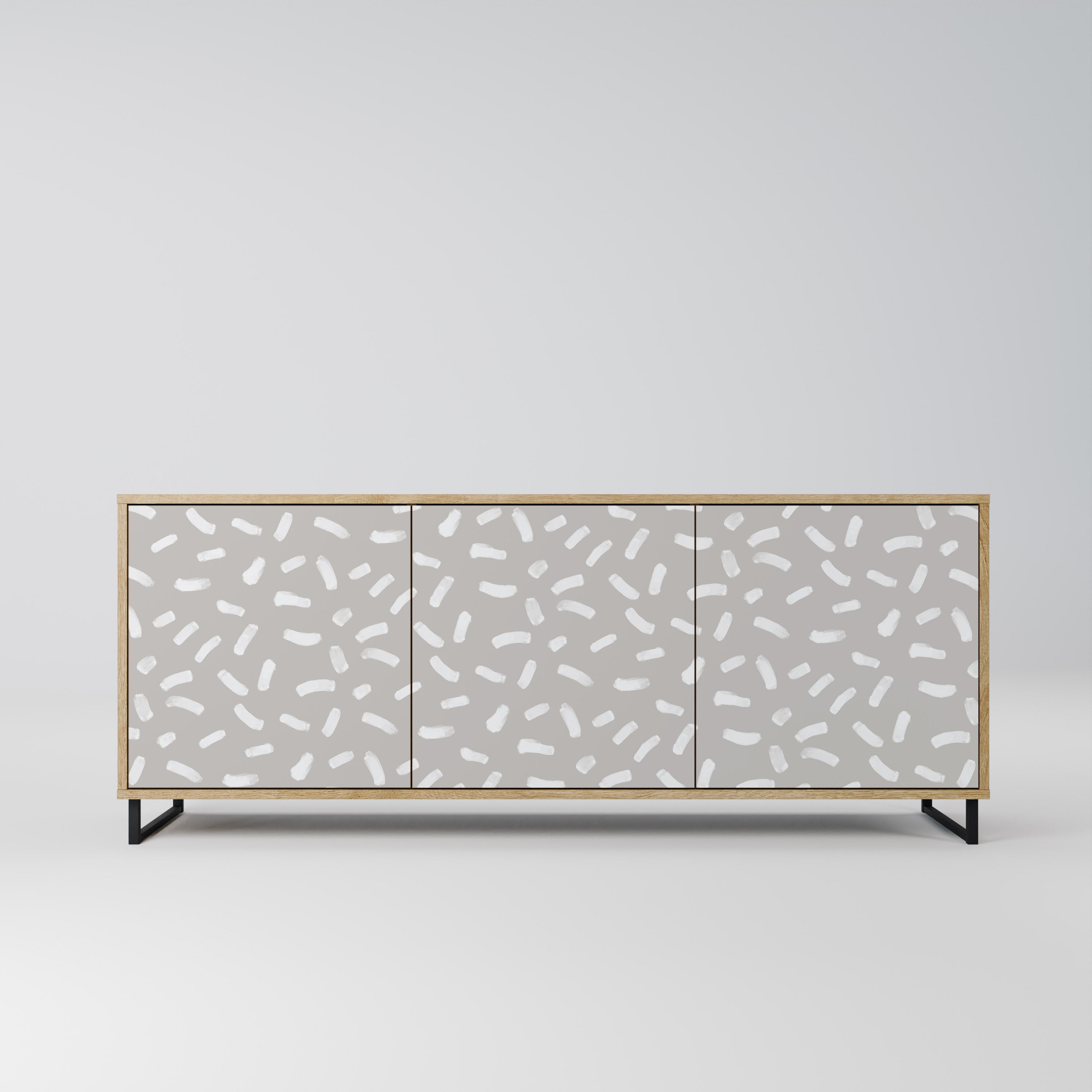 PASSING SECONDS 3-Door Sideboard in Oak Effect