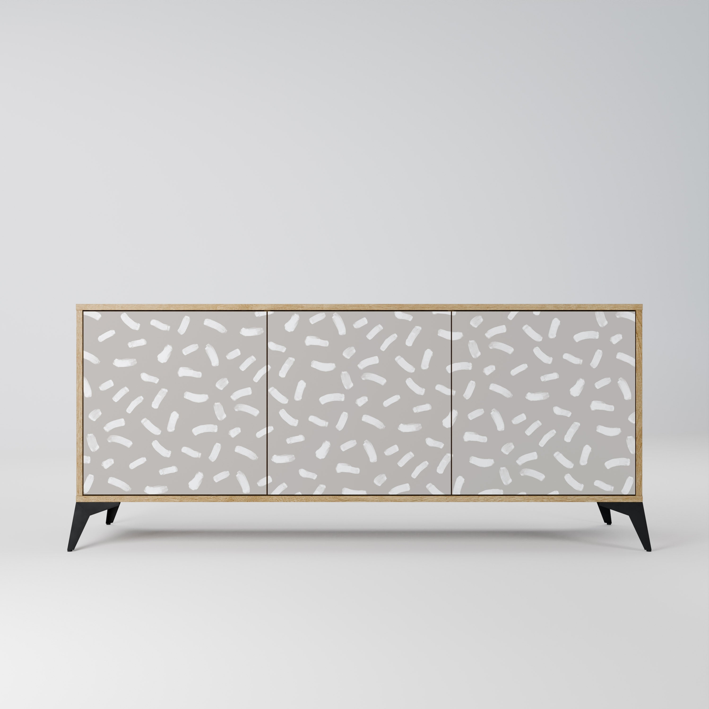 PASSING SECONDS 3-Door Sideboard in Oak Effect