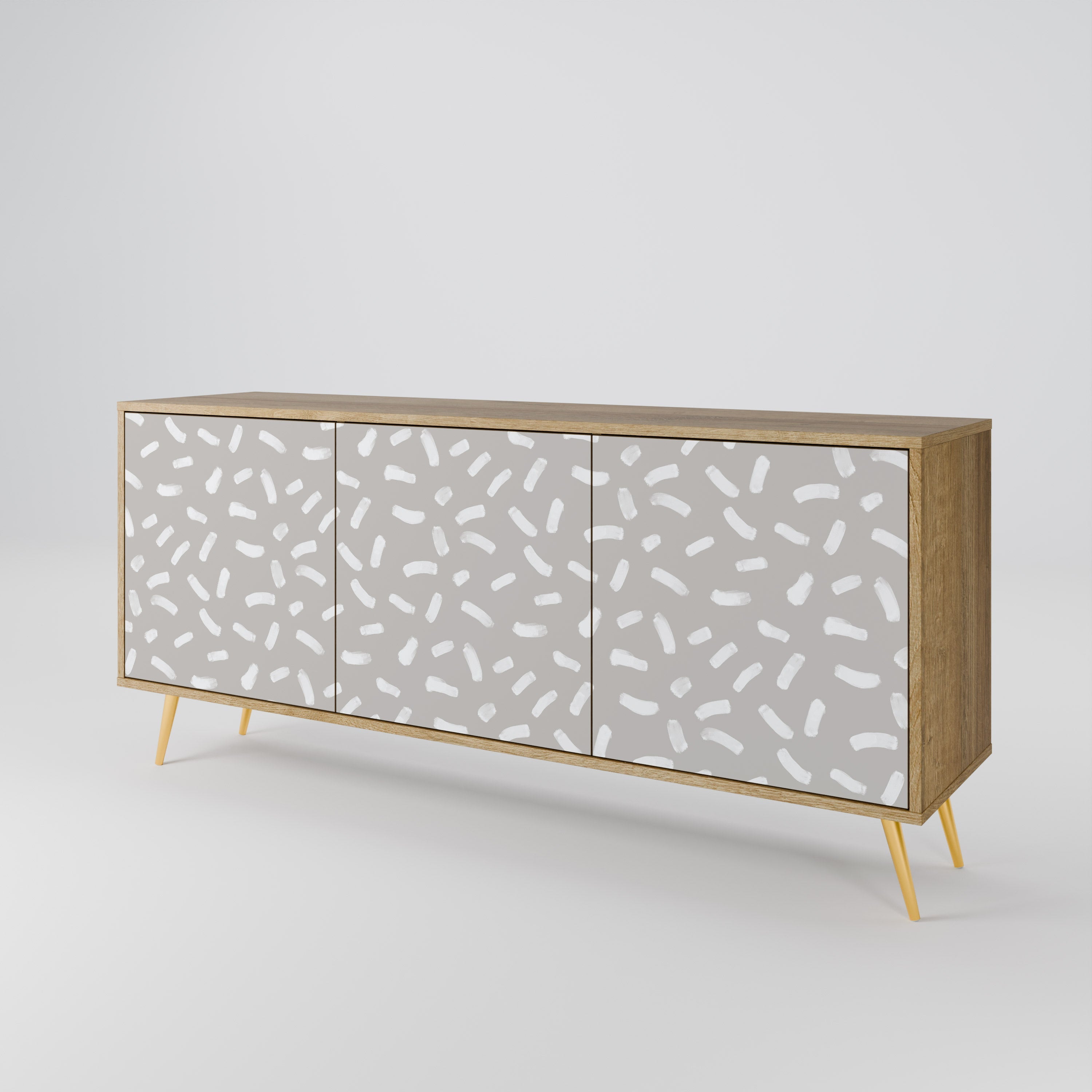 PASSING SECONDS 3-Door Sideboard in Oak Effect