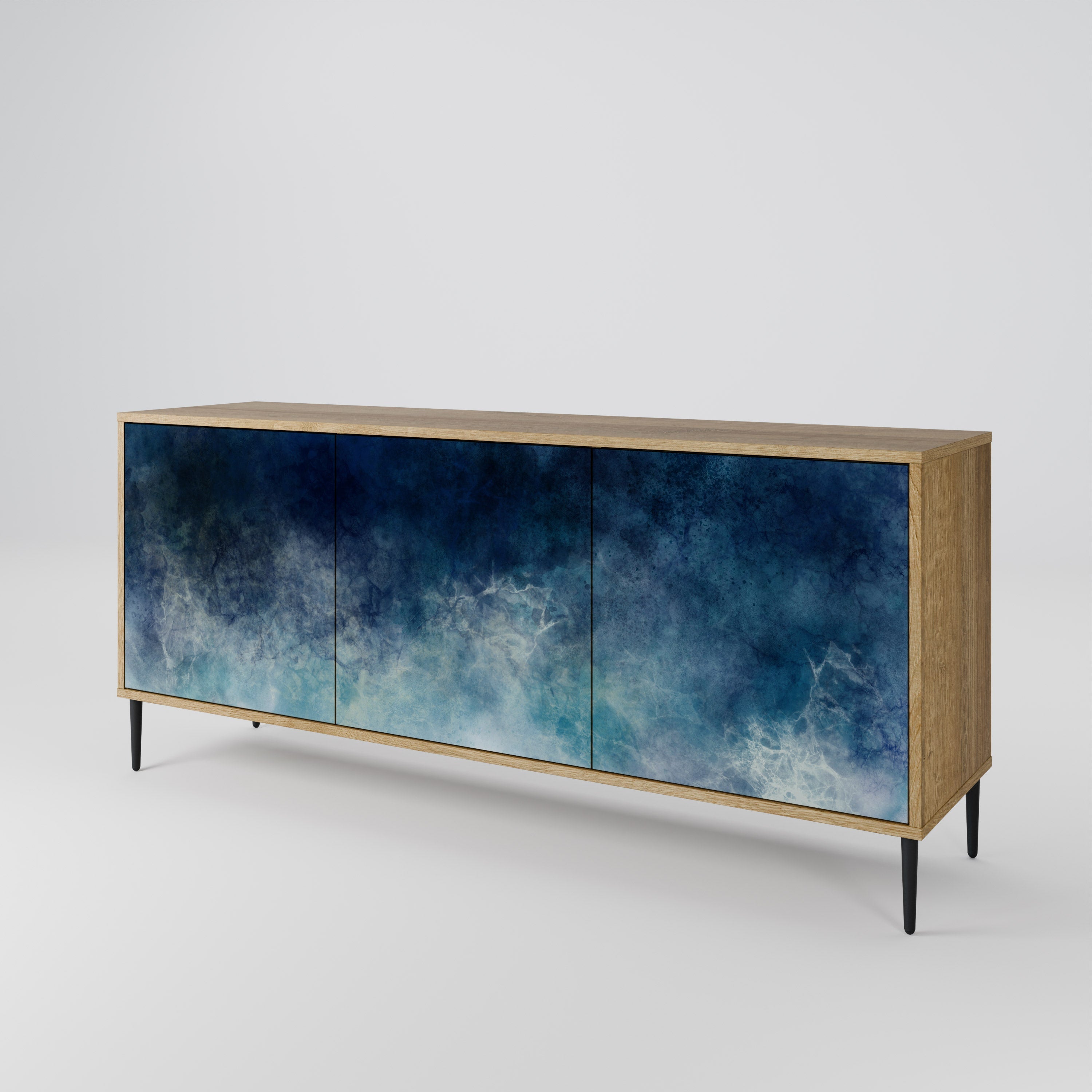 CELESTIAL FALL 3-Door Sideboard in Oak Effect
