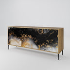 MARBLE OF TOMMORROW Sideboard mit 3 Türen in Eiche-Optik
